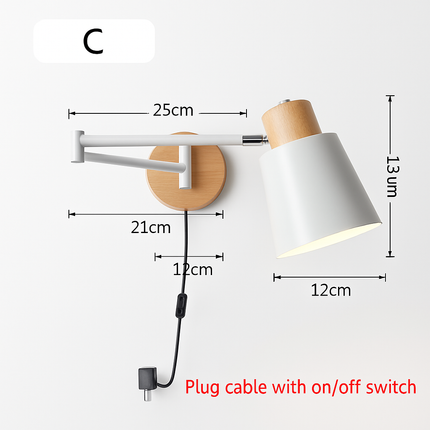 Applique murale nordique pliable pour lecture — LZ4X9T2