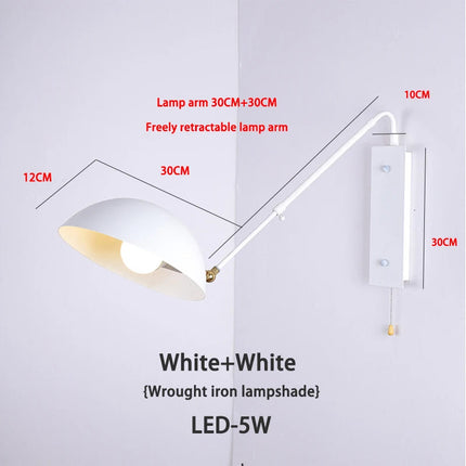 Applique murale LED nordique rétro à bras long design moderne — LZ4N7Q2