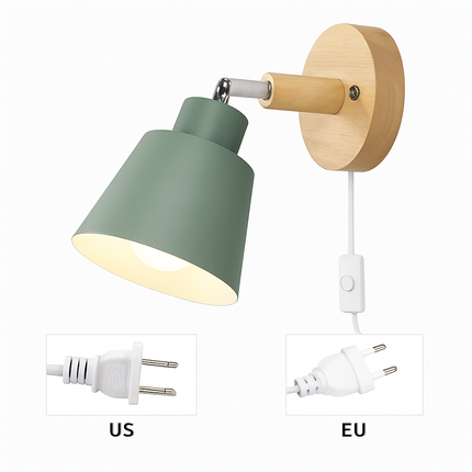 Applique murale nordique rotative avec interrupteur macaron — LZ4X9P2