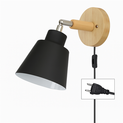 Applique murale nordique rotative avec interrupteur macaron — LZ4X9P2