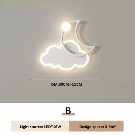Applique murale nuage décorative pour chambre d’enfant moderne — LZ4N7Q2