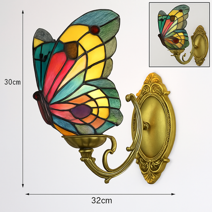 Applique murale papillon en vitrail style méditerranéen boho — LZ4X9Q2N