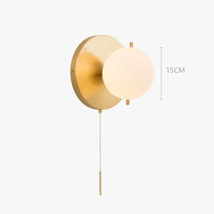 Applique murale nordique dorée avec globe en verre art postmoderne — LZ4X9T2