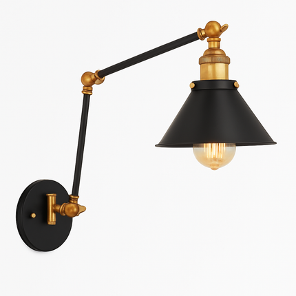 Applique murale longue réglable style loft vintage avec éclairage LED — LZ4X9P2