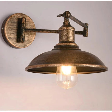 Applique murale rétro américaine en fer antique à bras pliant — LZ4G7XQ