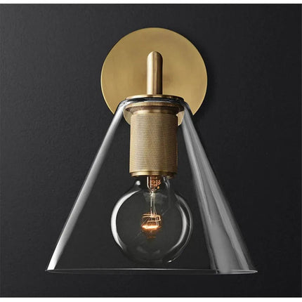 Applique murale rétro américaine en verre avec éclairage LED intégré — LZ4X9P2Q