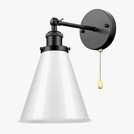 Applique murale rotative style rétro américain en fer noir avec interrupteur — LZ4X9P2