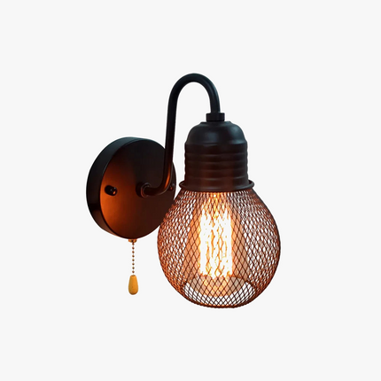 Applique murale rétro avec interrupteur à tirette et luminaire intérieur — LZ4XJ9