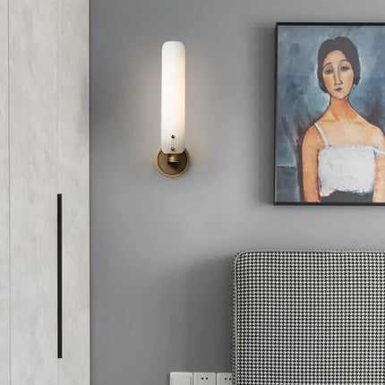 Applique murale décorative rétro en cuivre et verre de luxe — LZ4X9P2