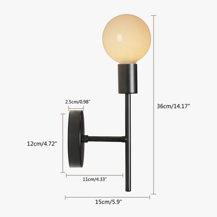 Applique murale rétro en fer pour décoration intérieure élégante — LZ4X9T