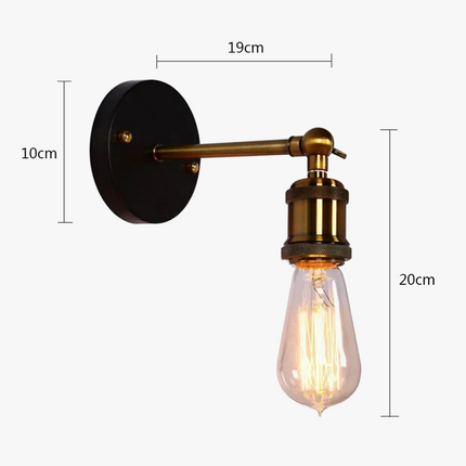 Applique murale industrielle rétro à angle réglable pour éclairage intérieur — LZ4X9P2