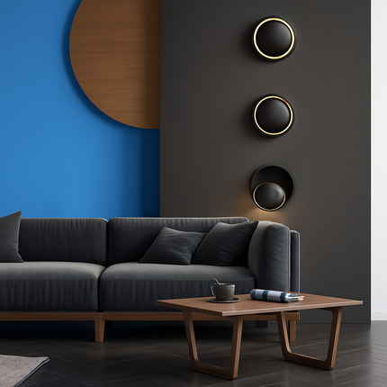 Applique murale ronde design avec angle ajustable — LZ4X9M
