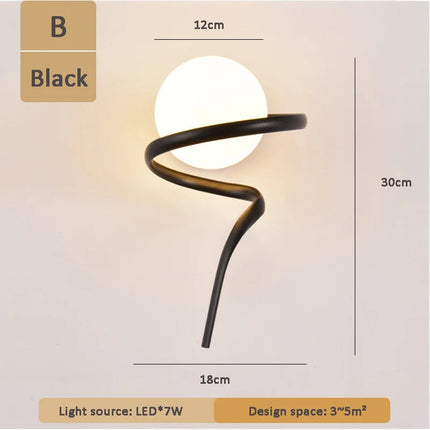 Applique murale ronde en verre au design moderne et créatif — LZ4X9P