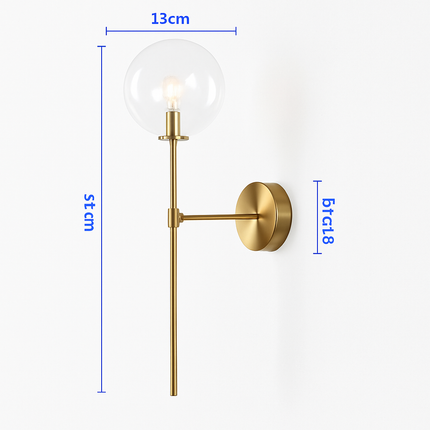 Applique murale ronde en verre style nordique post-moderne — LZ4X9Q2