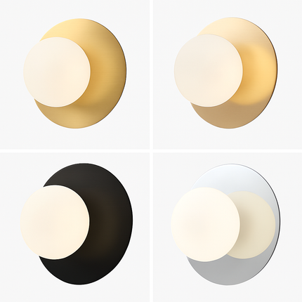 Applique murale ronde en verre au design nordique moderne — LZ4X9T2