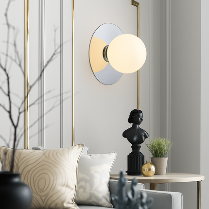 Applique murale ronde en verre au design nordique moderne — LZ4X9T2