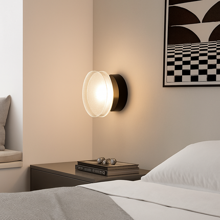 Applique murale ronde LED moderne pour salon et salle de bains — LZ4X9T2