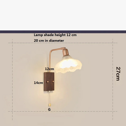 Applique murale en bois avec bras pivotant réglable — LZ4N7Q2