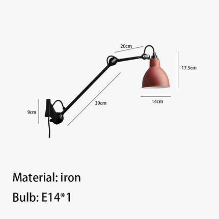 Applique murale rotative en métal avec prise intégrée pour éclairage — LZ4X9J