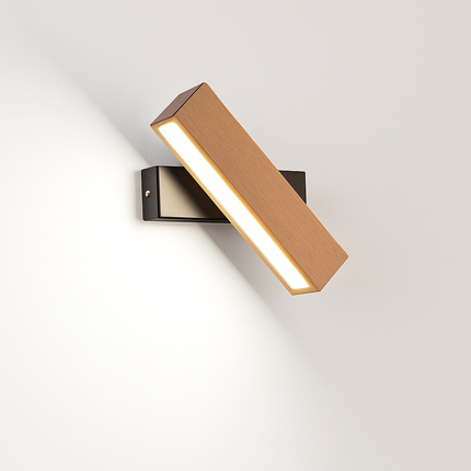 Applique murale rotative nordique en bois massif led réglable
