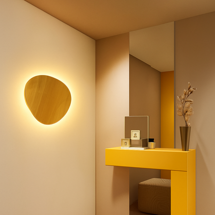 Applique murale LED ovale en bois style scandinave — LZ4X9M2
