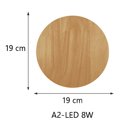 Applique murale LED ovale en bois style scandinave — LZ4X9M2