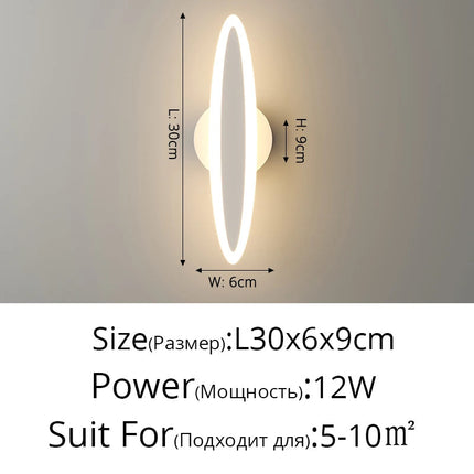 Applique murale LED au design moderne et créatif style loft — LZ4X9Q2B