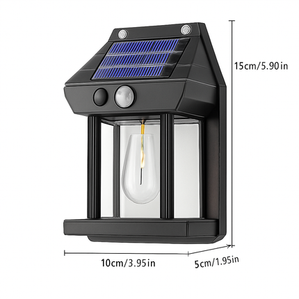 Applique murale solaire en tungstène avec détecteur de mouvement extérieur — LZ4X9P2
