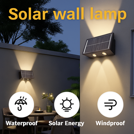 Applique murale LED solaire étanche pour extérieur jardin et balcon — LZ4N7Q2