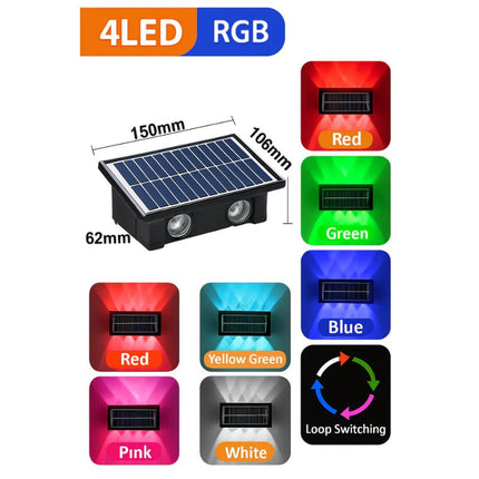 Applique murale LED solaire étanche pour extérieur jardin et balcon — LZ4N7Q2