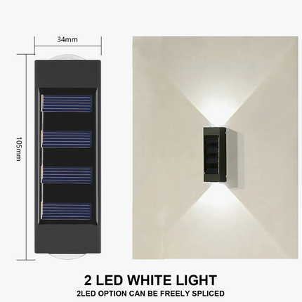 Applique murale solaire LED étanche pour éclairage extérieur décoratif — LZ4P9X2