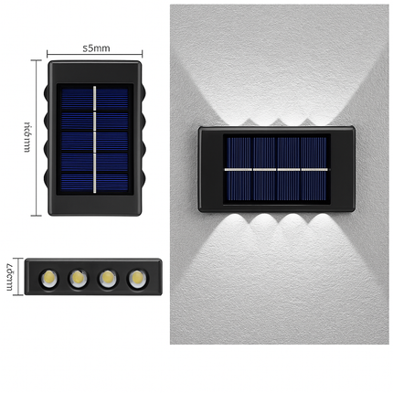 Applique murale solaire étanche pour jardin et extérieur — LZ4X9T2