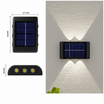 Applique murale solaire étanche pour jardin et extérieur — LZ4X9T2