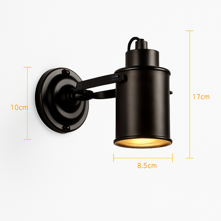 Applique murale spot en métal noir style café — LZ4P9XQ