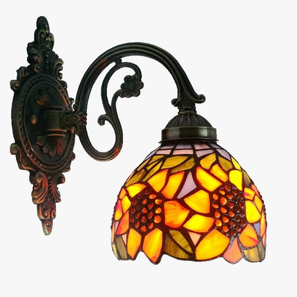 Applique murale en verre tournesol style européen pour jardin et balcon — LZ4P9XQ