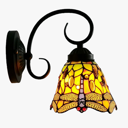 Applique murale en verre style Tiffany libellule rétro — LZ4X9P
