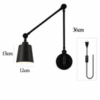 Fil de prise C noir / Avec ampoule LED