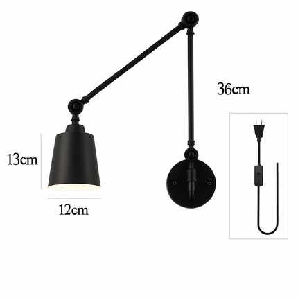 Applique murale télescopique à bras pliant réglable pour intérieur — LZ4X9P