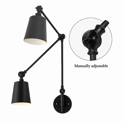 Applique murale télescopique à bras pliant réglable pour intérieur — LZ4X9P