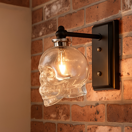 Applique murale en verre design tête de mort — LZ4X9P2Q