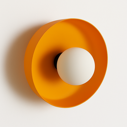 Applique murale en verre italien blanc, vert et orange — LZ4X9P2Q