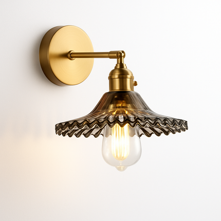 Applique murale vintage en laiton massif — LZ4X9T2