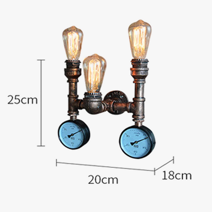 Applique murale vintage style steampunk design industriel à tuyau d'eau — LZ4P9XQ