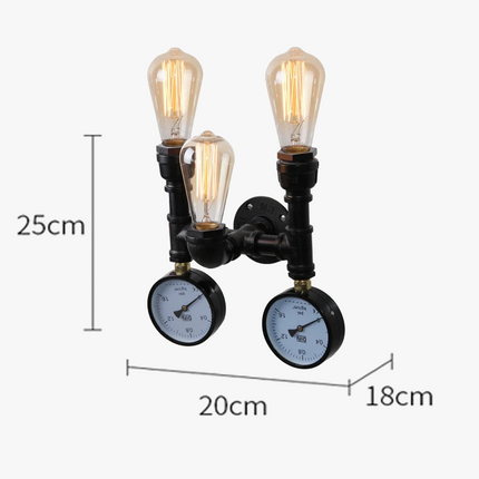 Applique murale vintage style steampunk design industriel à tuyau d'eau — LZ4P9XQ