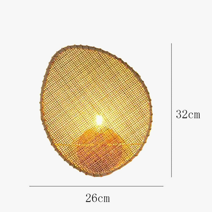 Applique murale en rotin tissé style wabi sabi pour décoration japonaise — LZ4X9T