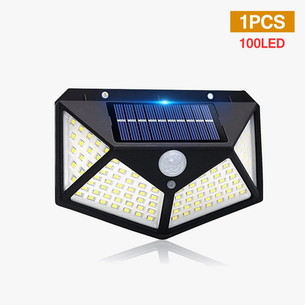 Applique murale solaire étanche 100 LED avec détecteur de mouvement — LZ4X9P2