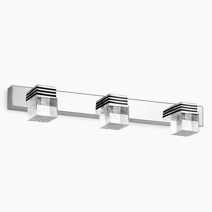 Applique à tableau et miroir LED chromée et cristal