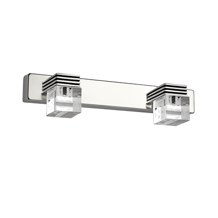 Applique à tableau et miroir LED chromée et cristal