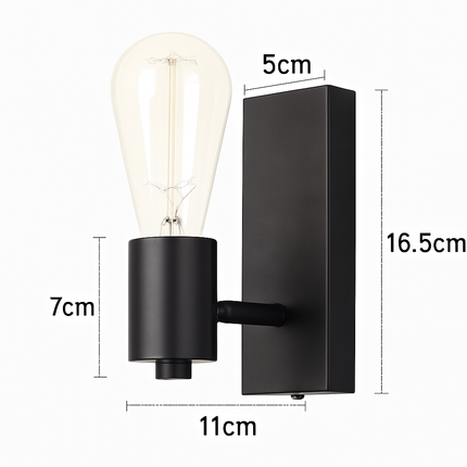 Applique murale noire pivotante 350° E26 E27 pour intérieur moderne — LZ4X9P