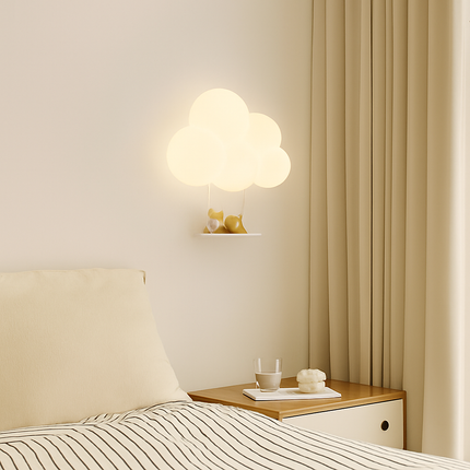Applique murale LED minimaliste formes singe, lapin et nuage pour enfants — LZ7QX9